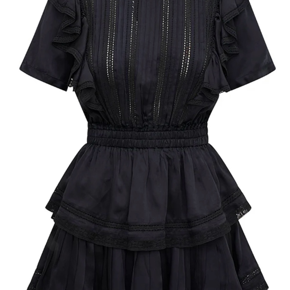 LoveShackFancy Natasha black dress